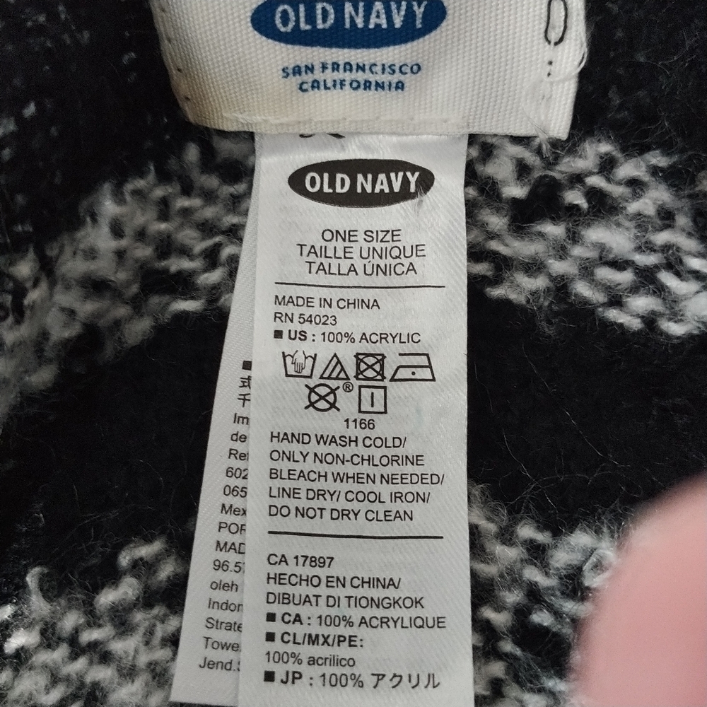Old Navy Black Grey Cape Wrap One Size - Picture 3 of 10
